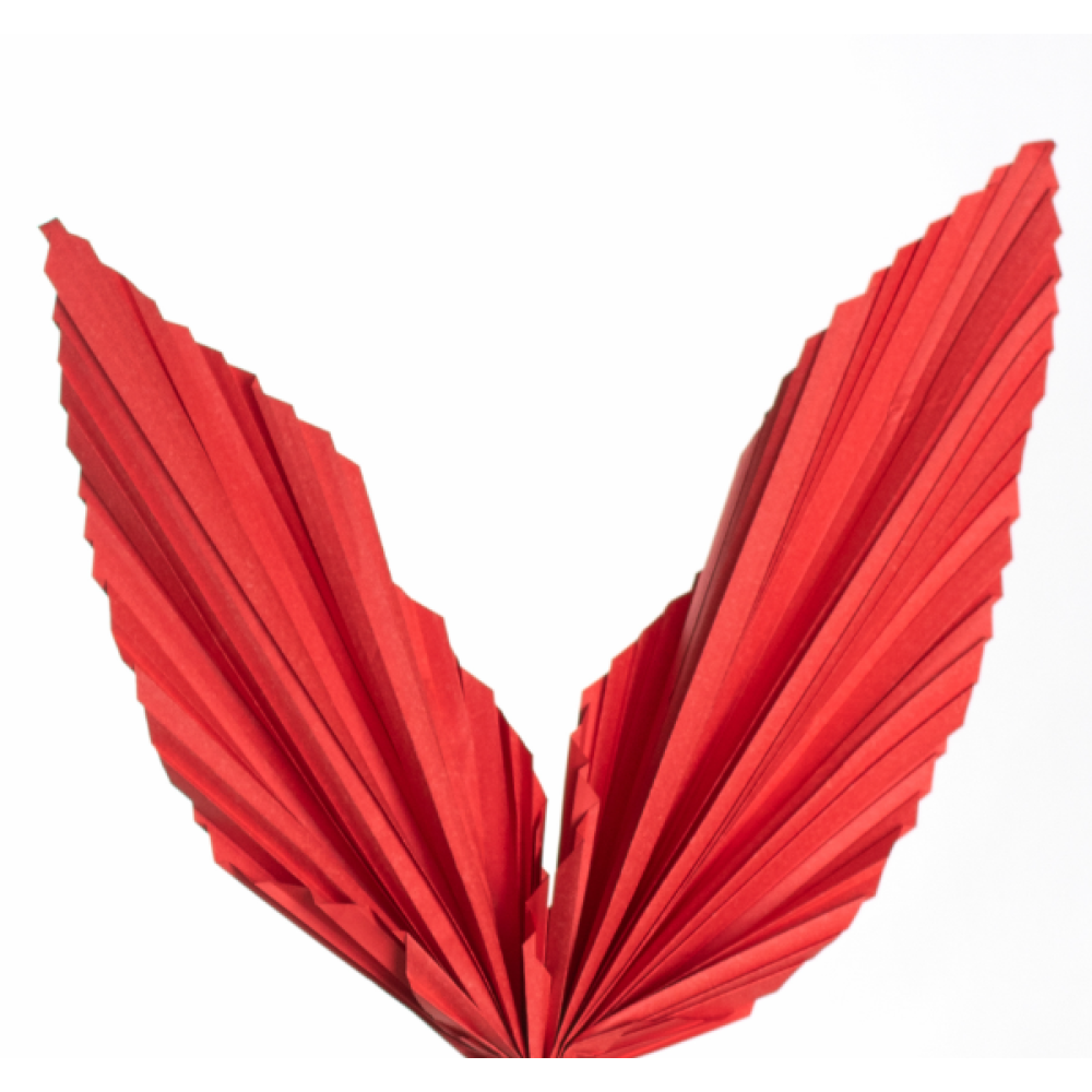 Red Paper Leaves | Kraft Paper Palm Leaves